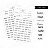 Home Script Stickers // #SC-54