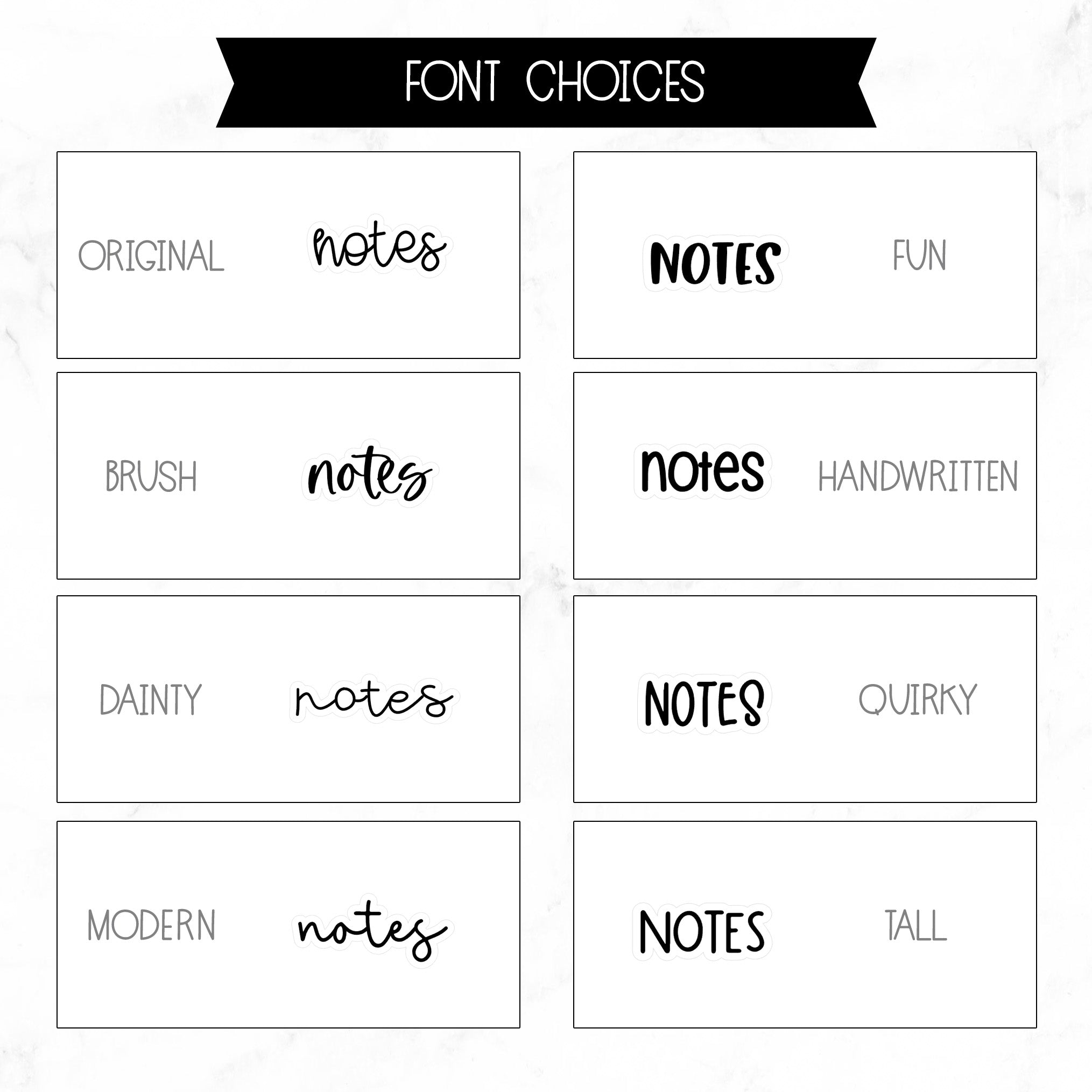Notes Script Stickers