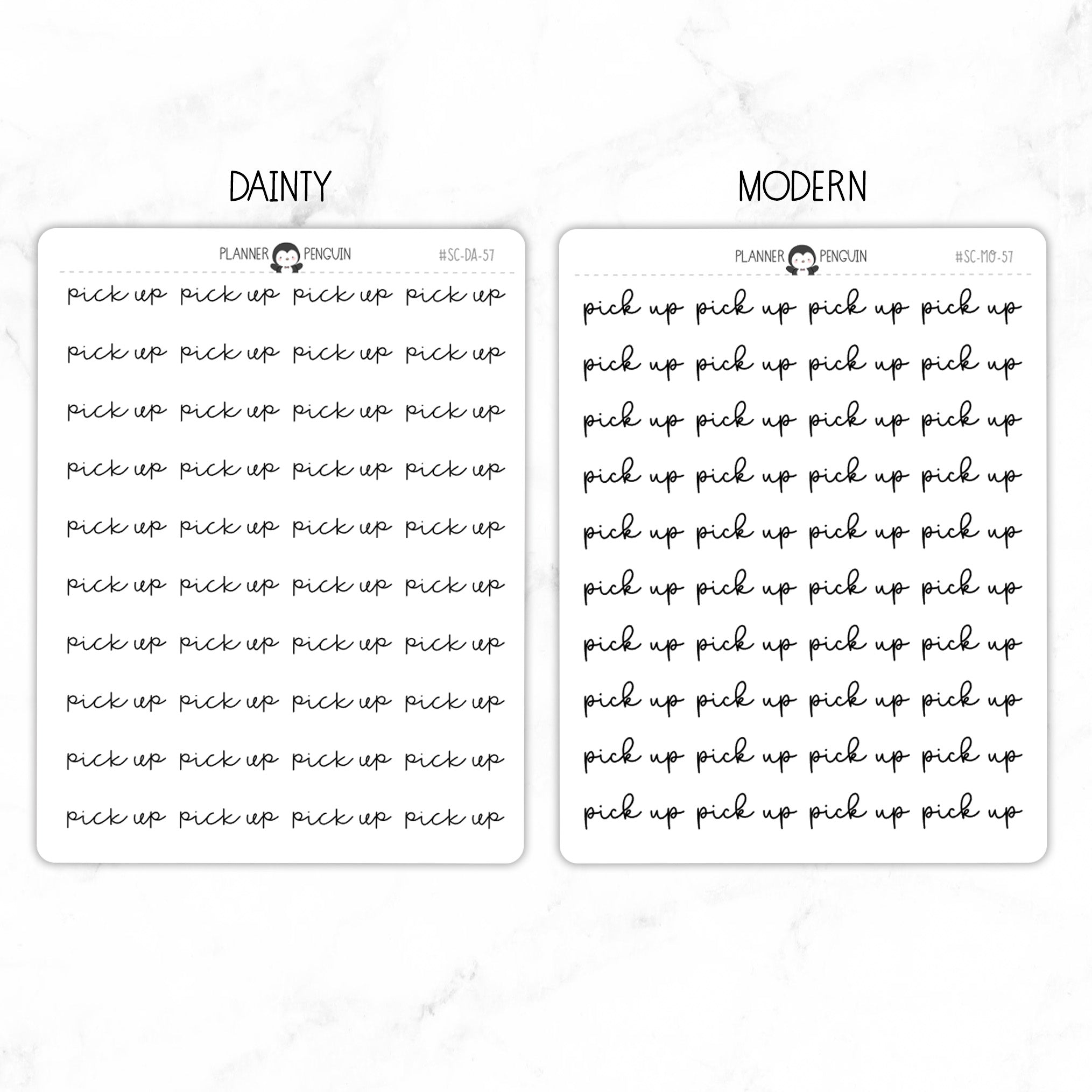 Pick up Script Stickers // #SC-57 – Plannerpenguin