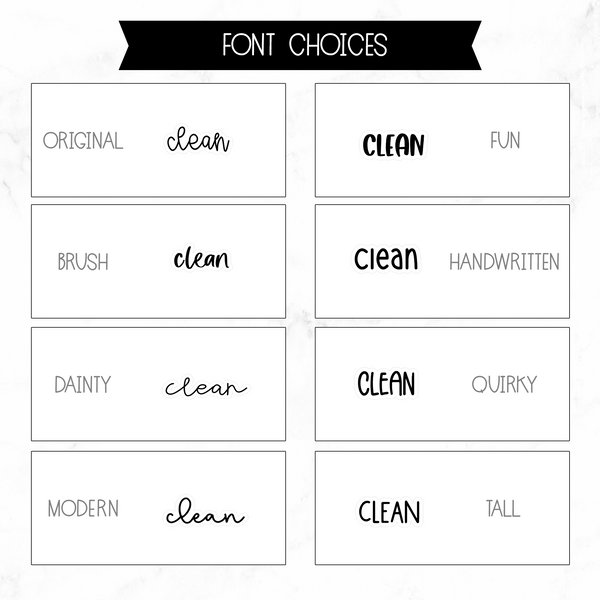 Fave Script Clean Clean Script Stickers // #SC-59 – Plannerpenguin