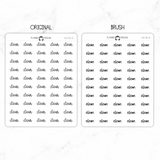 Clean Script Stickers