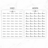 Clean Script Stickers