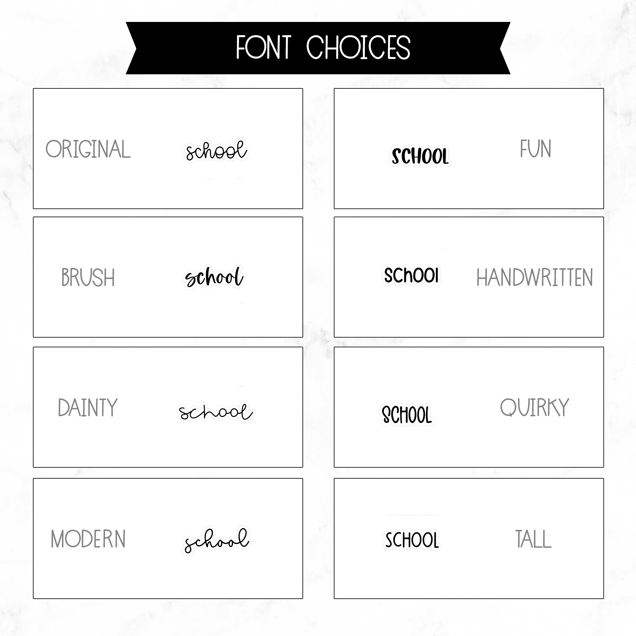 School Script Stickers