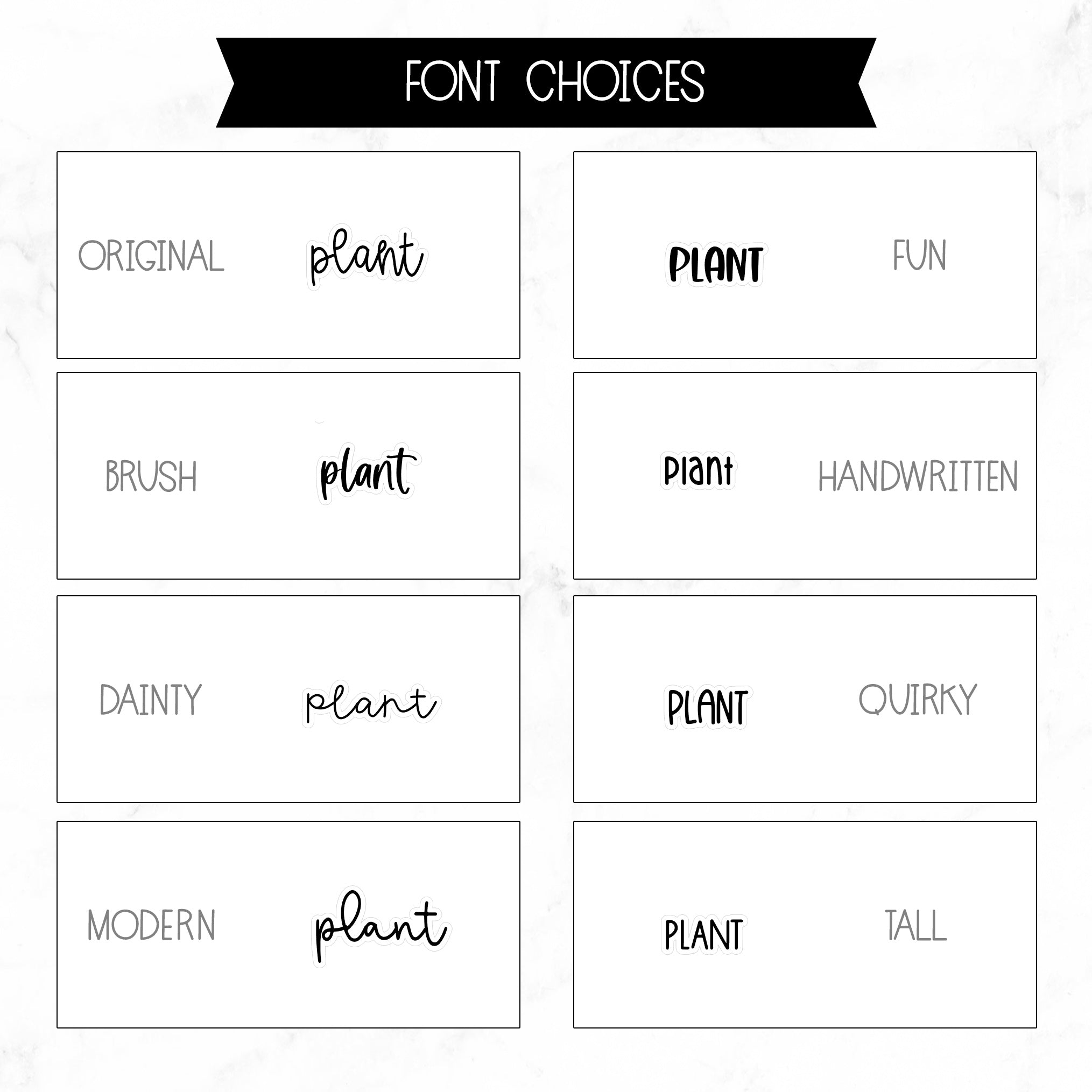 Plant Script Stickers