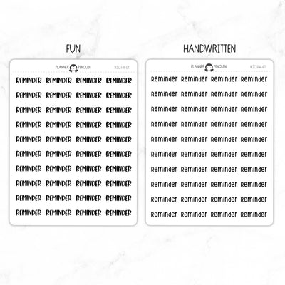 Reminder Script Stickers // #SC-67