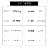 Not Today Script Stickers