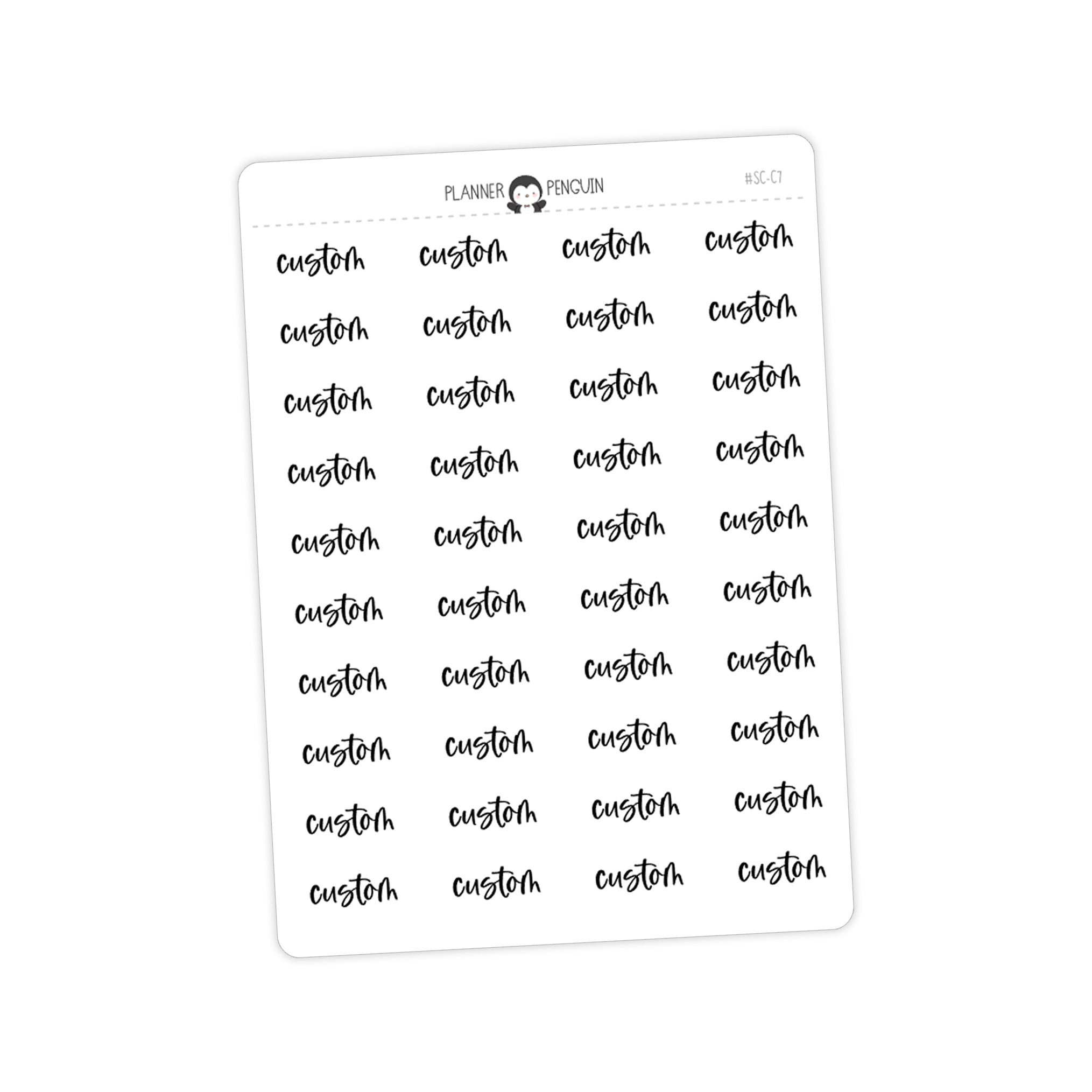 CUSTOM- Script Stickers// #SC-C7