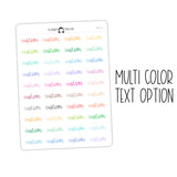 Custom Text Script Stickers | SC-C1