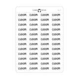 Custom Text Script Stickers | SC-C3