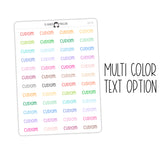 Custom Text Script Stickers | SC-C3