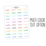 Custom Text Script Stickers | SC-C5