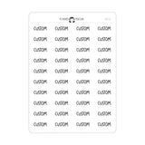 Custom Text Script Stickers | SC-C6