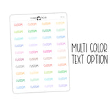 Custom Text Script Stickers | SC-C6