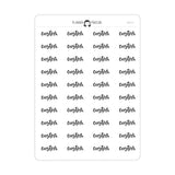 Custom Text Script Stickers | SC-C7