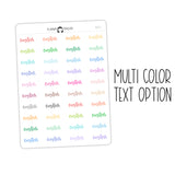 Custom Text Script Stickers | SC-C7