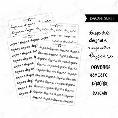 Daycare Script Stickers // #SC-73