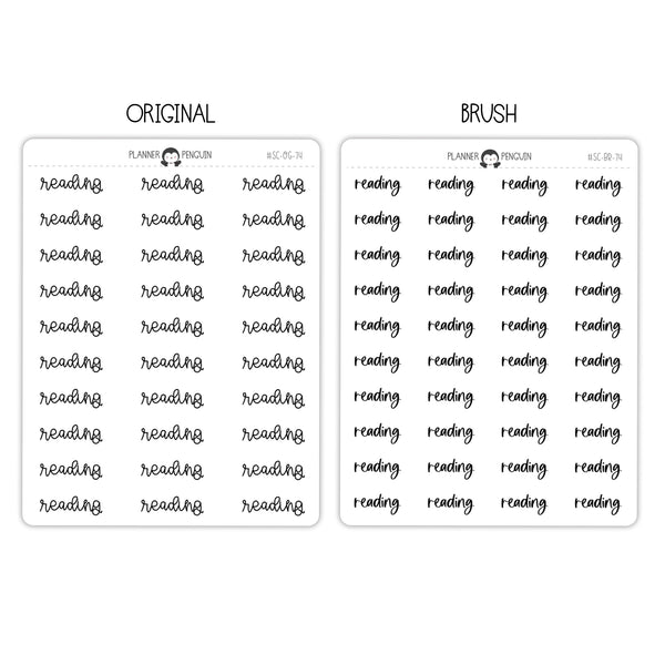 Reading Script Stickers // #SC-74