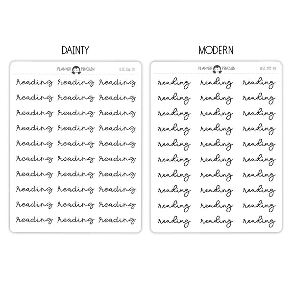 Reading Script Stickers // #SC-74