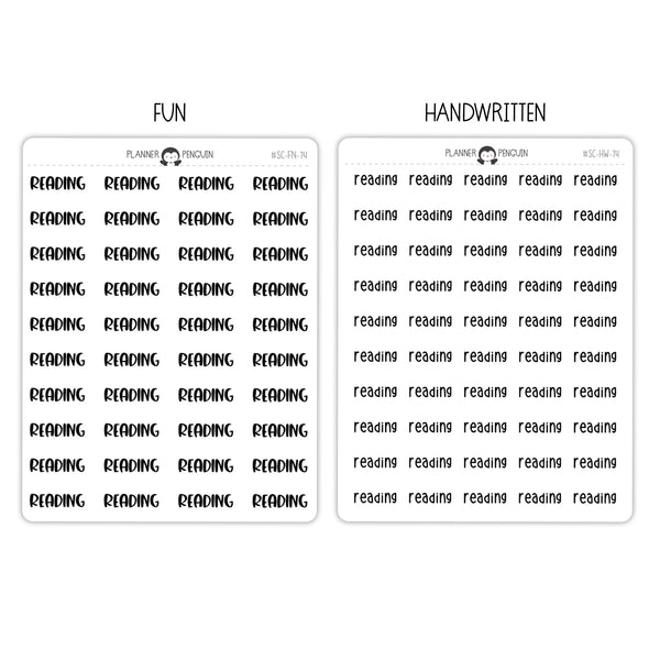 Reading Script Stickers // #SC-74