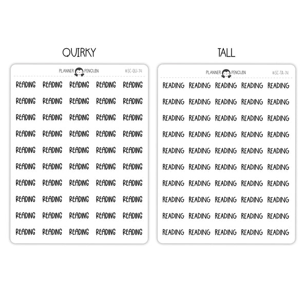 Reading Script Stickers // #SC-74