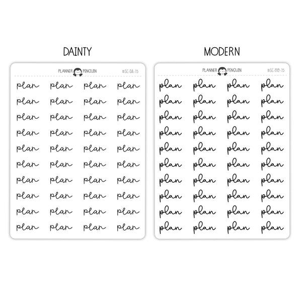 Plan Script Stickers // #SC-75