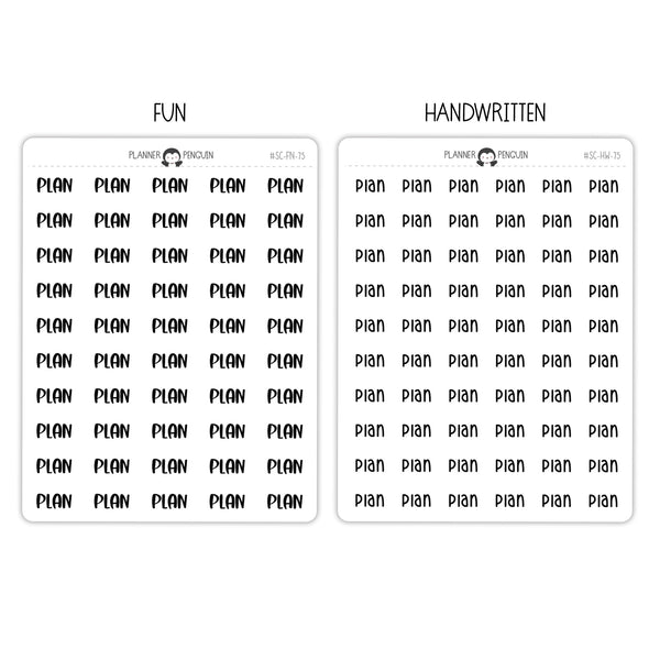 Plan Script Stickers // #SC-75