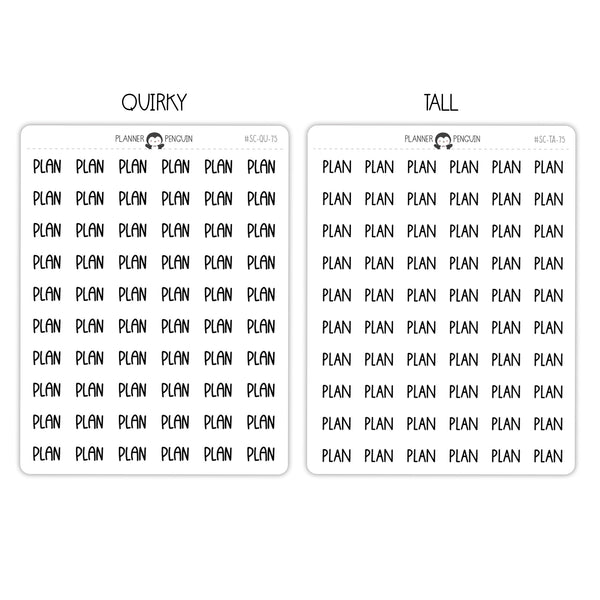 Plan Script Stickers // #SC-75