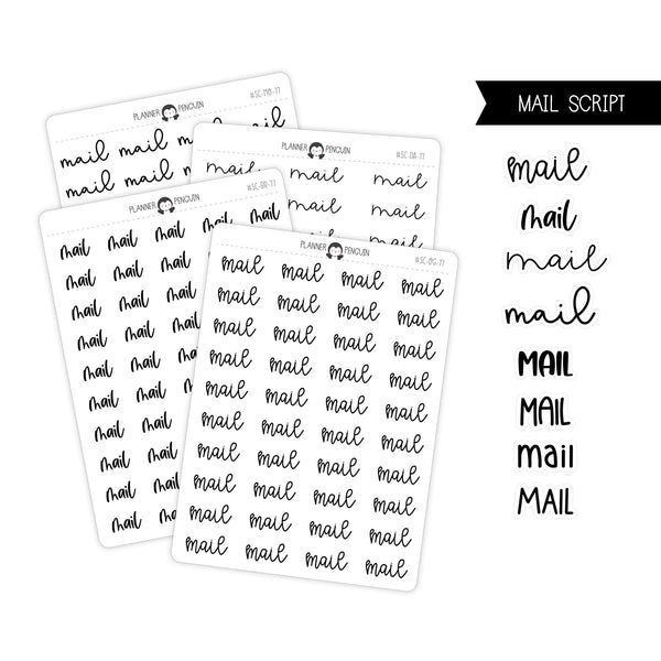 Mail Script Stickers // #SC-77