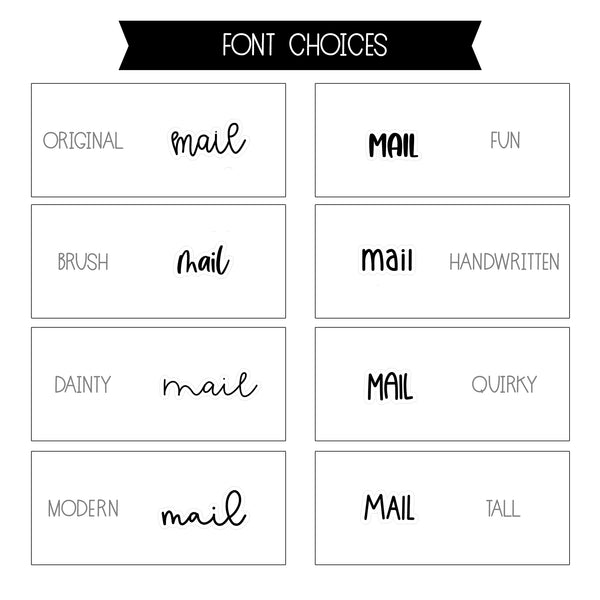 Mail Script Stickers // #SC-77