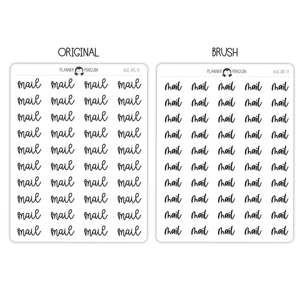 Mail Script Stickers // #SC-77