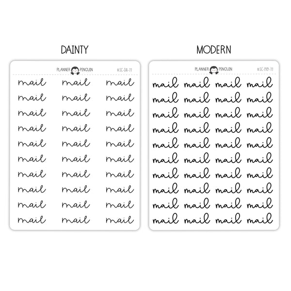 Mail Script Stickers // #SC-77