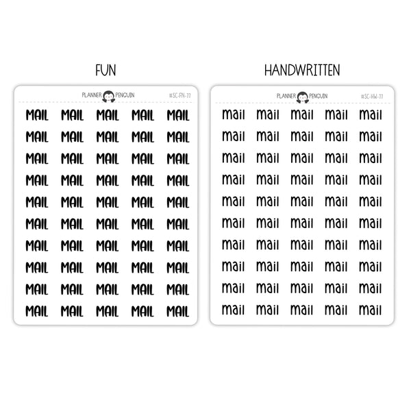 Mail Script Stickers // #SC-77