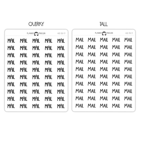 Mail Script Stickers // #SC-77