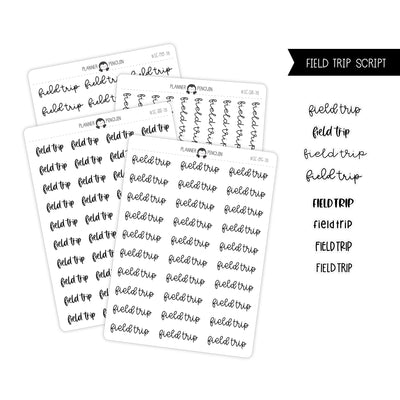 Field Trip Script Stickers // #SC-78