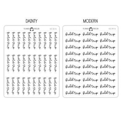 Field Trip Script Stickers // #SC-78