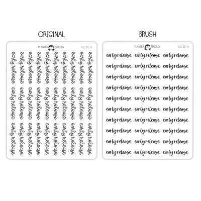 Early Release Script Stickers // #SC-79