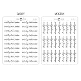 Early Release Script Stickers