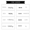 Half Day Script Stickers // #SC-80