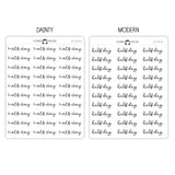 Half Day Script Stickers