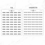 Recycle Script Stickers
