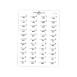 Rest Day Fitness Typography stickers