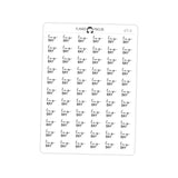 Leg Day Fitness Typography stickers