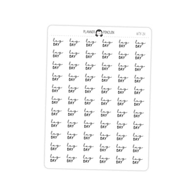 Leg Day Fitness Typography stickers// #TY-24