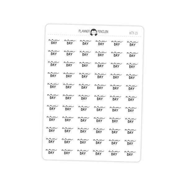 Arm Day Fitness Typography stickers// #TY-25