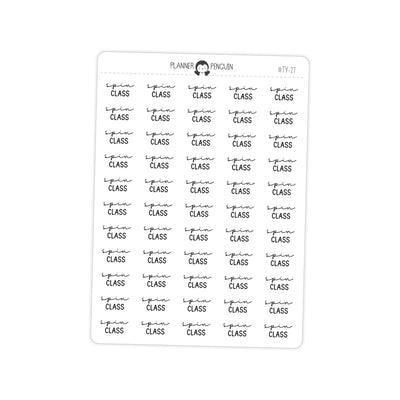 Spin Class Fitness Typography stickers// #TY-27