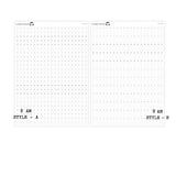 Hobonichi Cousin A5 Weekly Timeline Strips | 5AM | 6AM | 7AM | 8AM | Planner Stickers | #WTL-B&W