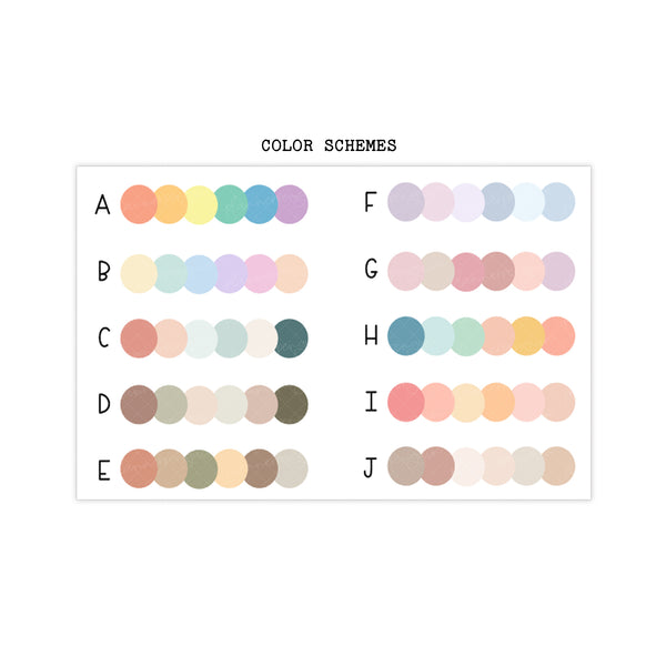 Hobonichi Cousin A5 WEEKLY Timeline Strips  | 5AM | 6AM | 7AM | 8AM | Planner Stickers  | #WTL-COLOR