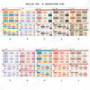 Hobonichi Cousin A5 Yearly view Stickers  | Japanese and English Version | Year at glance Stickers  | Cousin A5 #HB-YG-MAIN