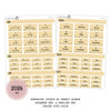2026 Hobonichi Cousin A5 Yearly view Stickers  | English Version | #HB-YG-ENGM-COLOR