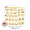 2026 Hobonichi Cousin A5 Yearly view Stickers  | Japanese Version | #HB-YG-JPM-COLOR